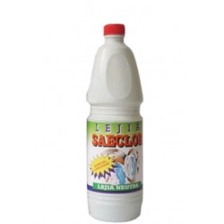 Lejía Lavadora 50 Gramos SAECLOR - Caja 15 Botellas 1 Litro